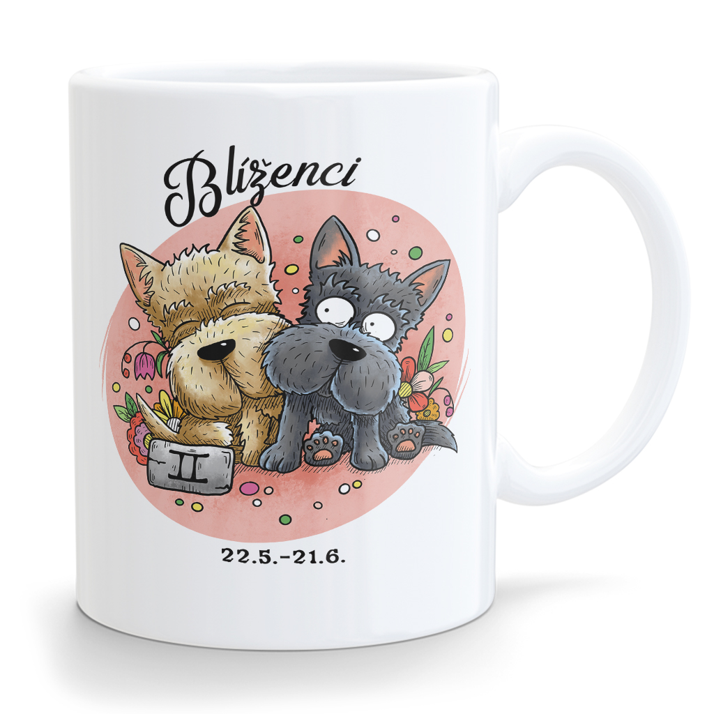Keramický hrneček Blíženci (pes)
