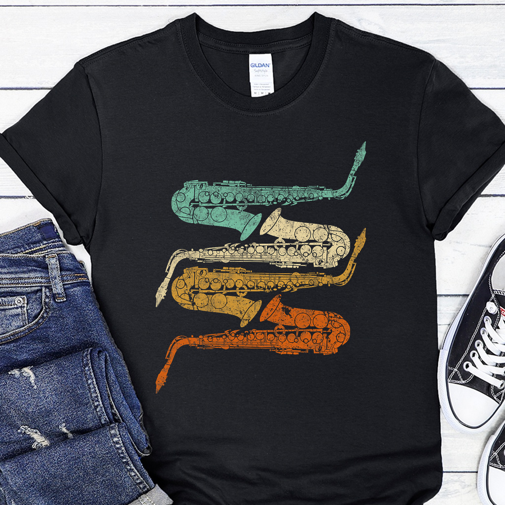 Pánské / Dámské tričko - Retro saxofon