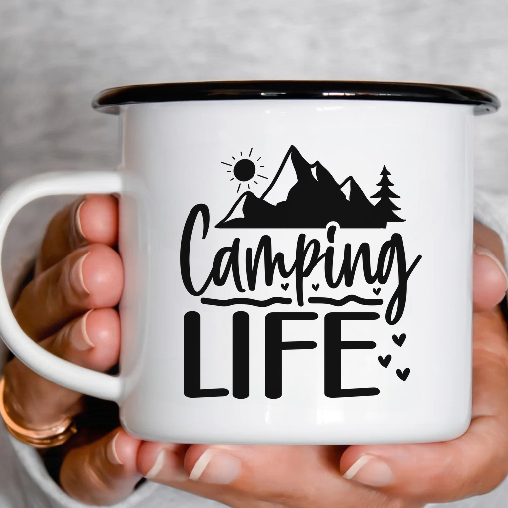 Smaltový plecháček - Camping Life