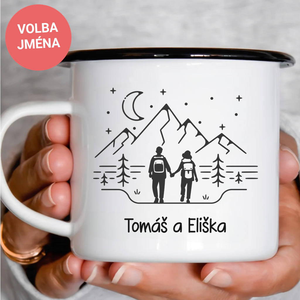 Smaltový plecháček - Společný výšlap (jméno na přání)