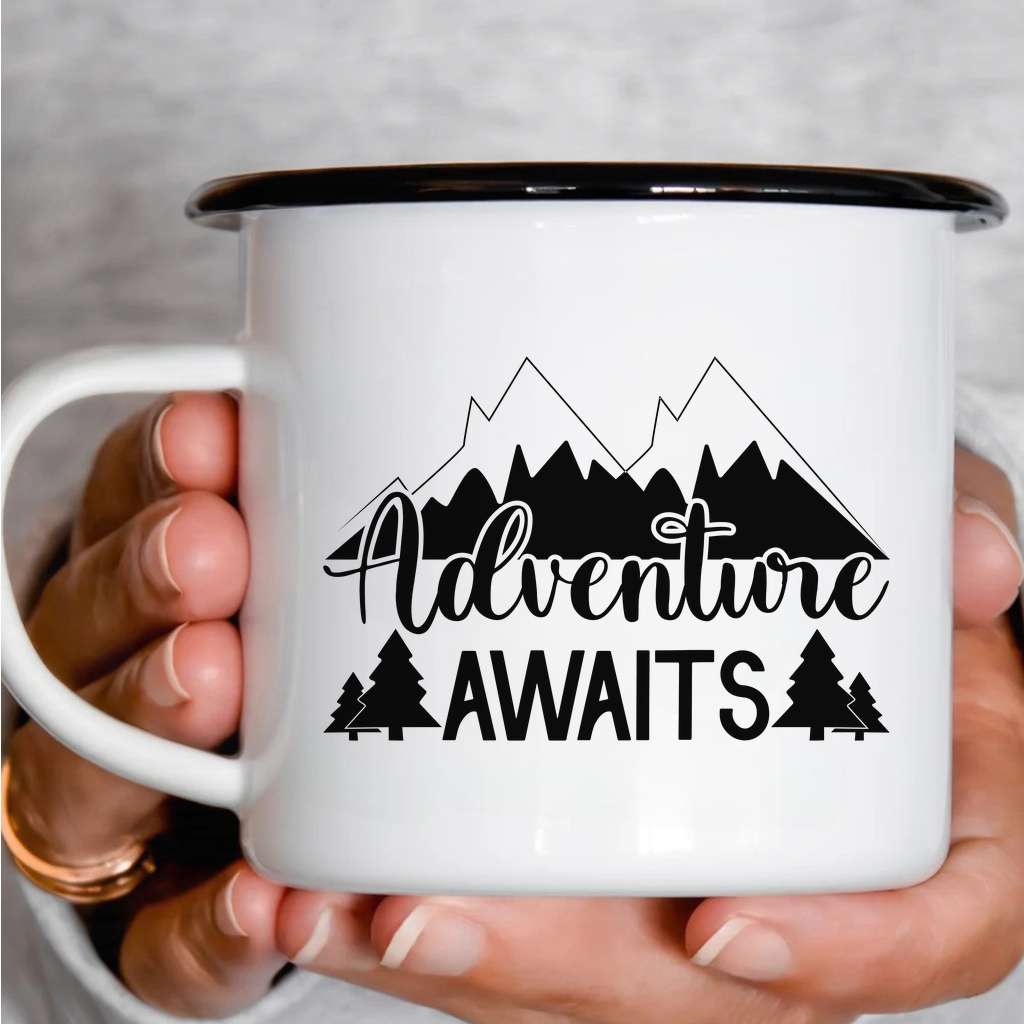 Smaltový plecháček - Adventure Awaits