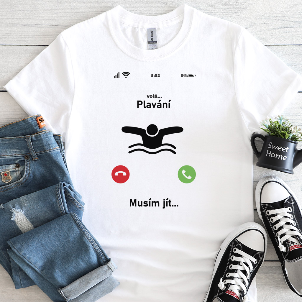 Pánské / Dámské tričko Plavání volá