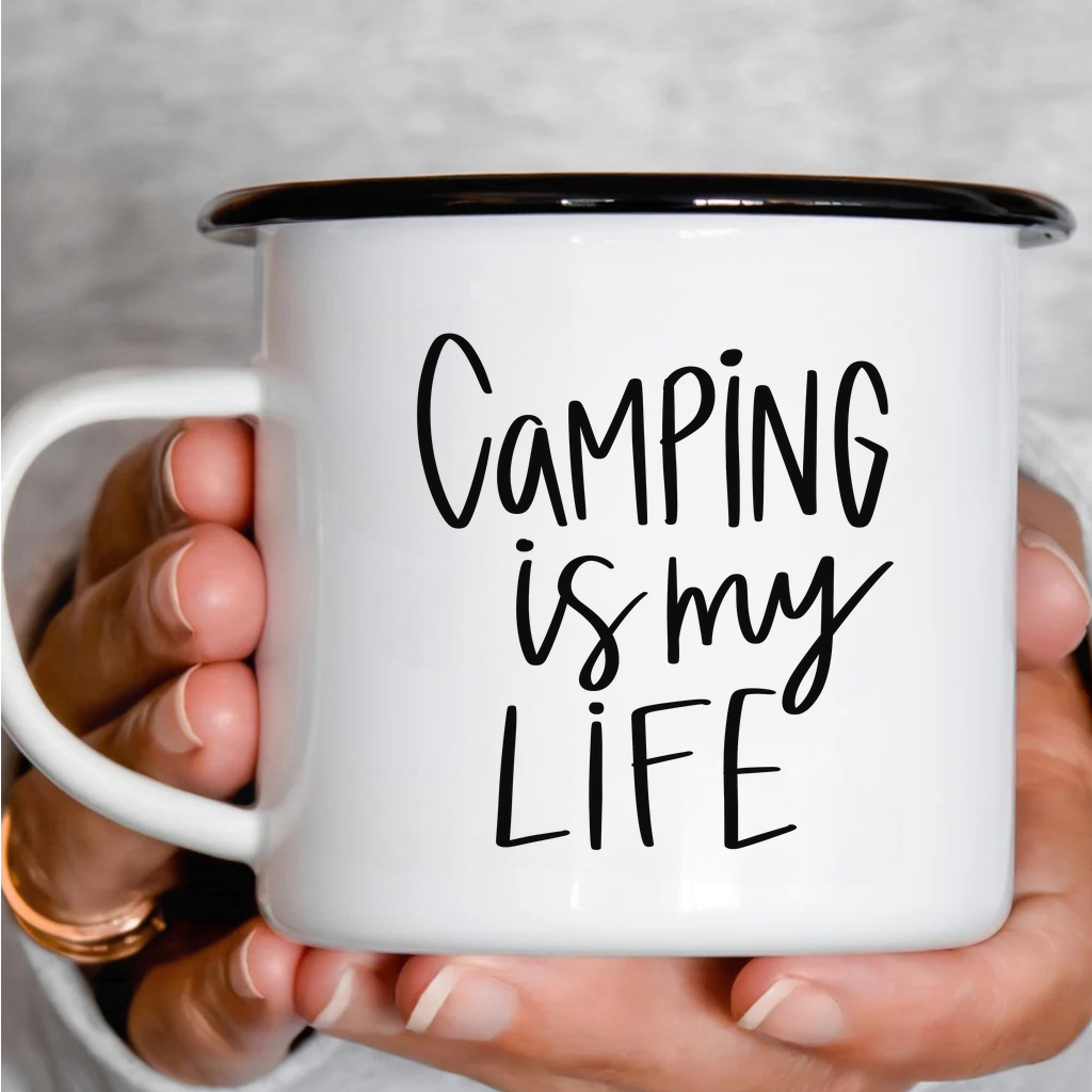 Smaltový plecháček - Camping is My Life