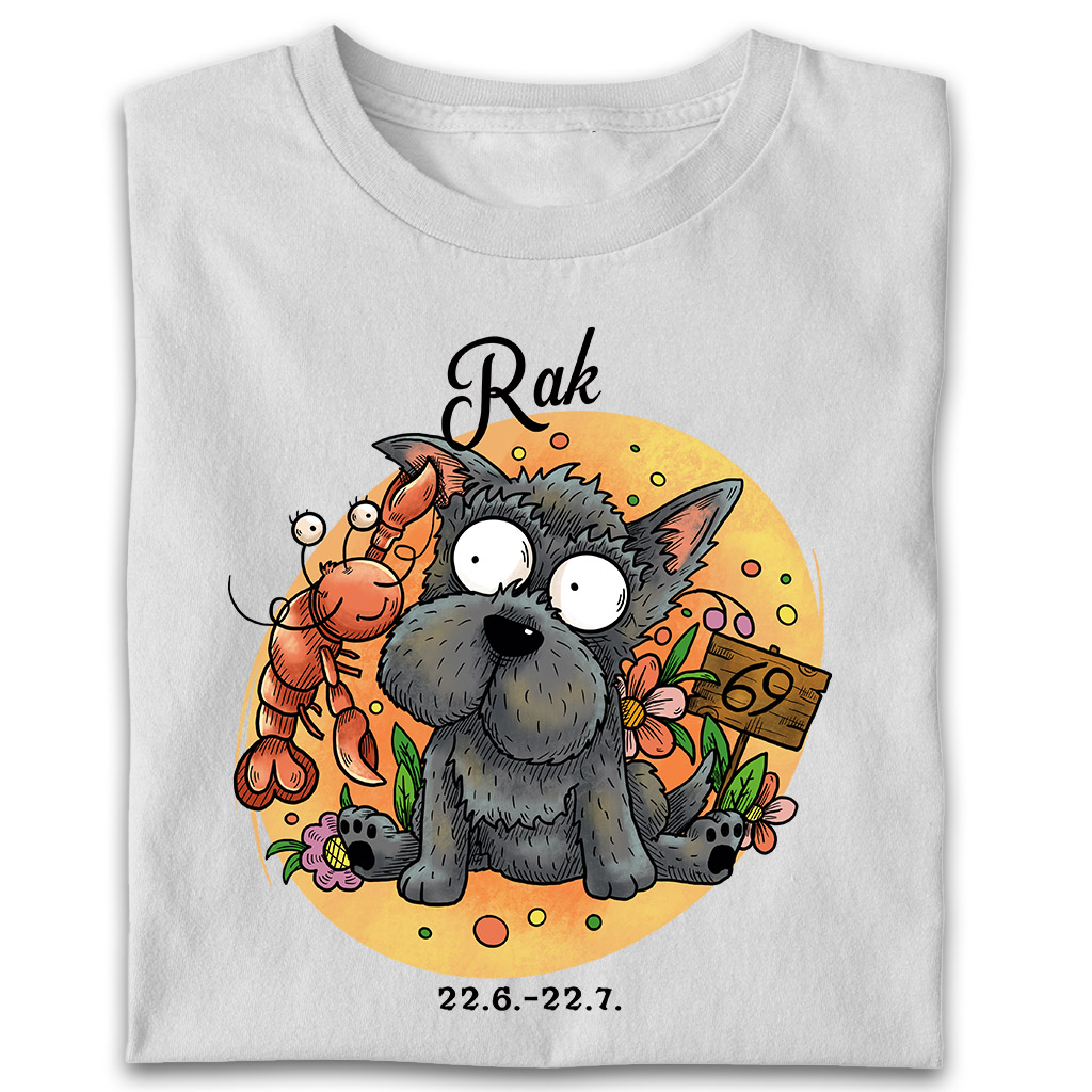 Pánské / Dámské tričko psí horoskop Rak
