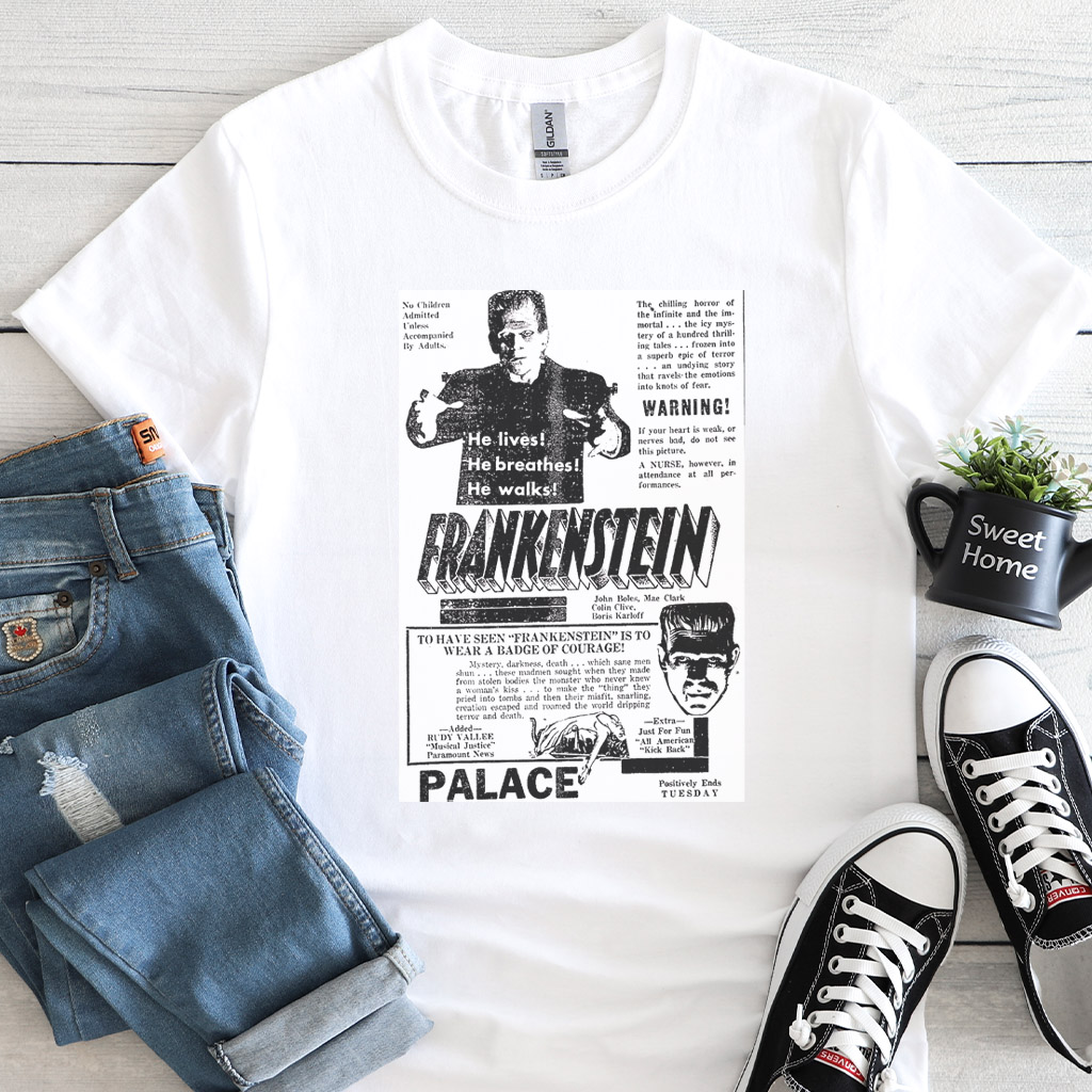 Dámské / Pánské tričko - Frankenstein (retro filmový plakát)