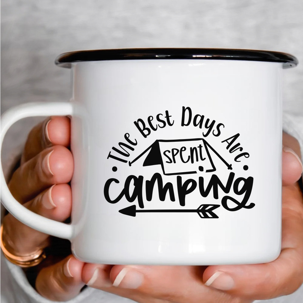 Smaltový plecháček - The Best Days Are Spent Camping