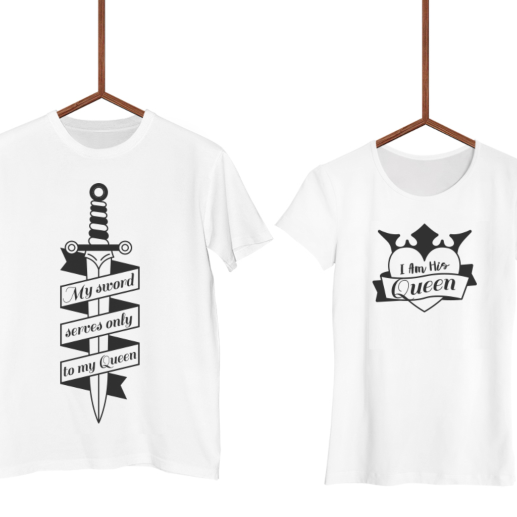 Párová trička Knight & Queen (cena za obě trička)