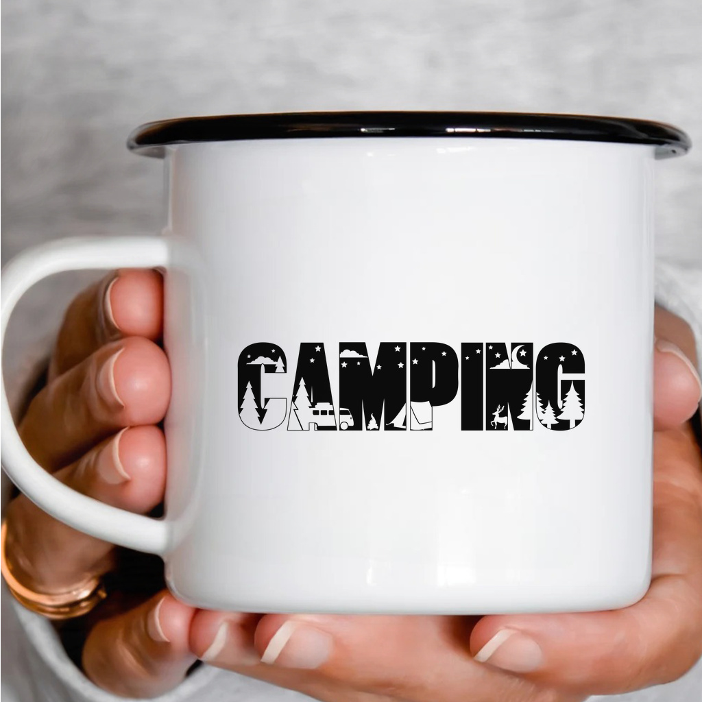Smaltový plecháček - Camping zvířecí pohoda