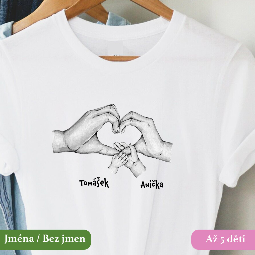 Dámské tričko Parťáci BW maminka (1-5 dětí)