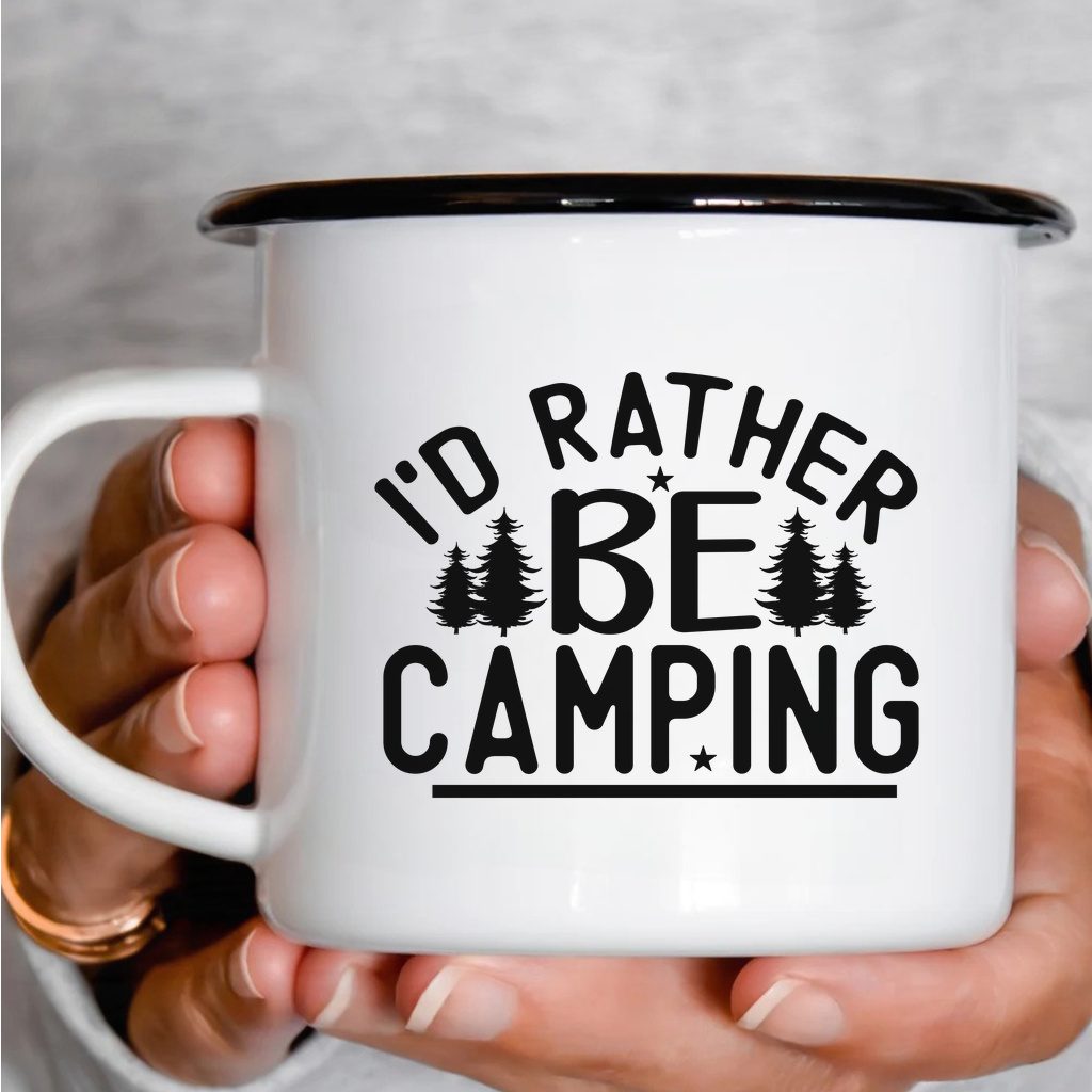 Smaltový plecháček - I´d Rather Be Camping