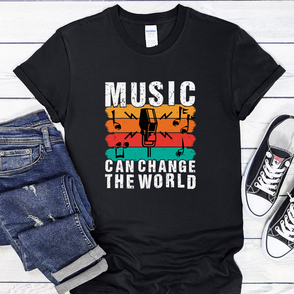 Pánské/dámské tričko Music can change the world