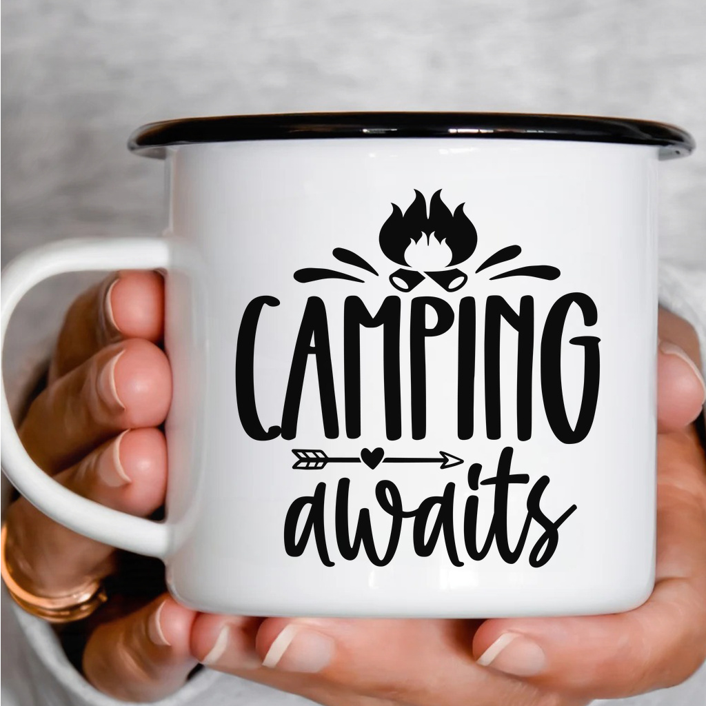 Smaltový plecháček - Camping Awaits