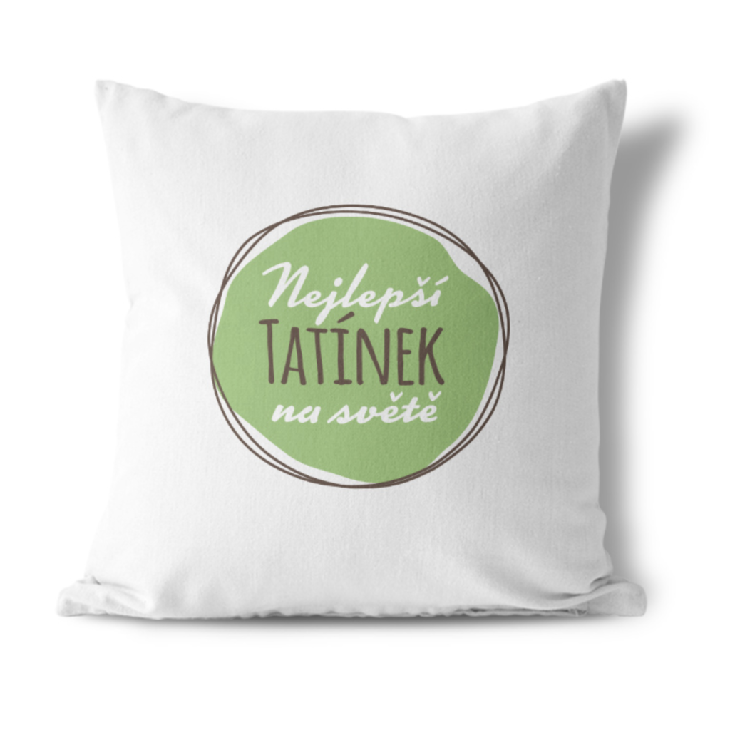 Polštářek bílý Nejlepší tatínek na světě