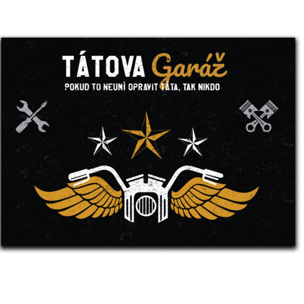 Plechová destička - Tátova garáž motorbike