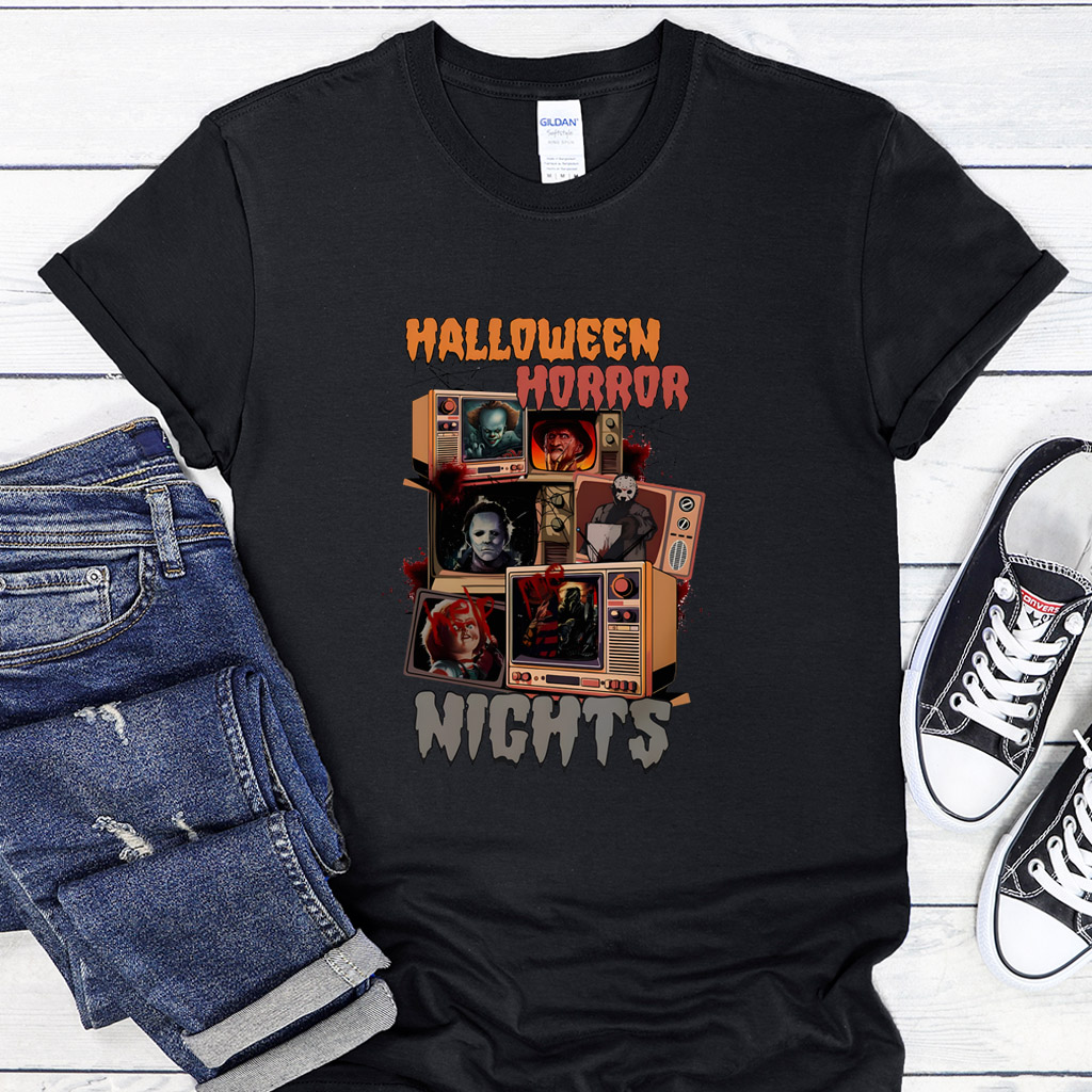 Dámské / Pánské tričko - Halloween Horror Nights (Freddy, Jason, Michael, Pennywise, Chucky)