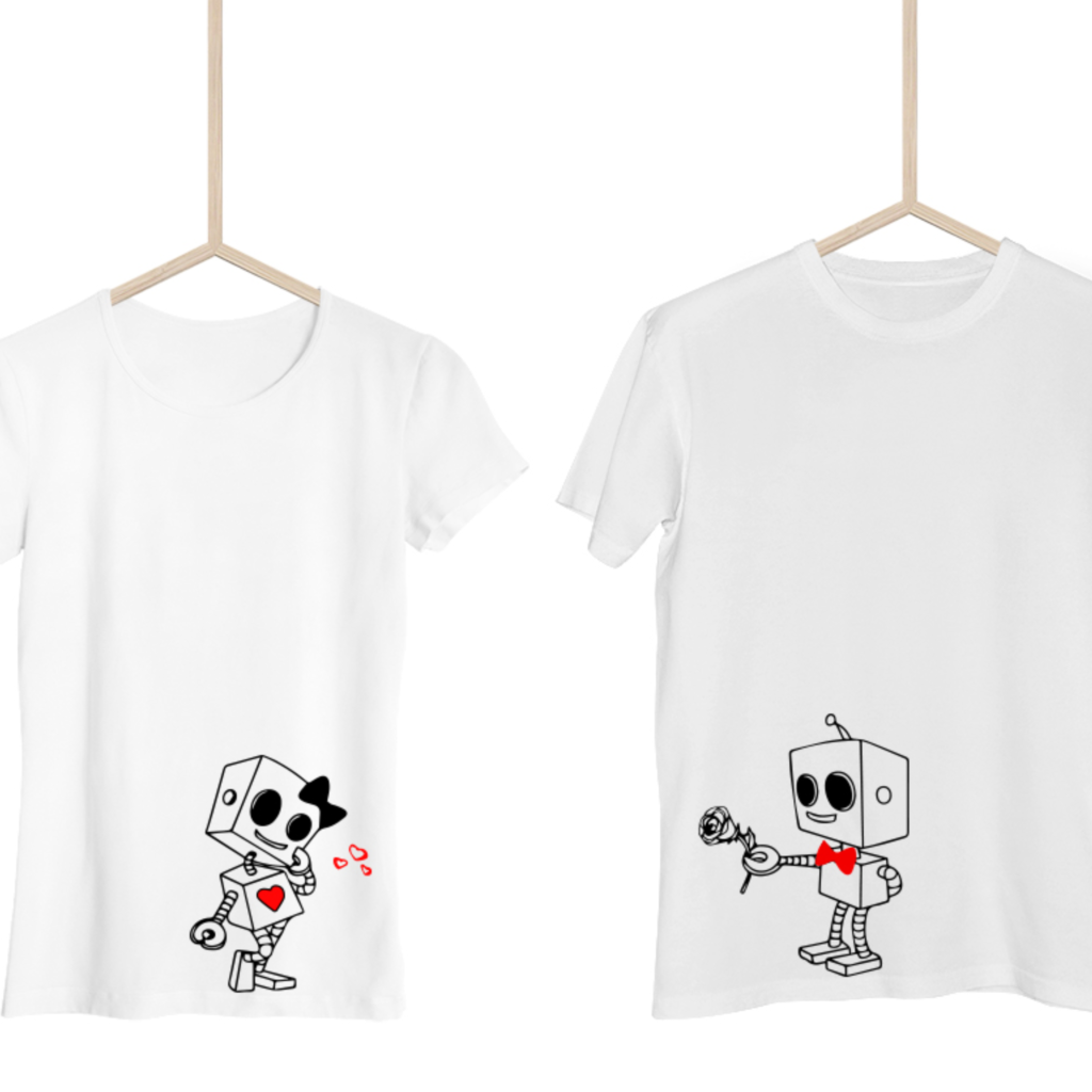 Párová trička Robots (cena za obě trička)