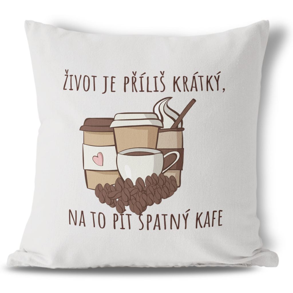Polštářek Špatný kafe
