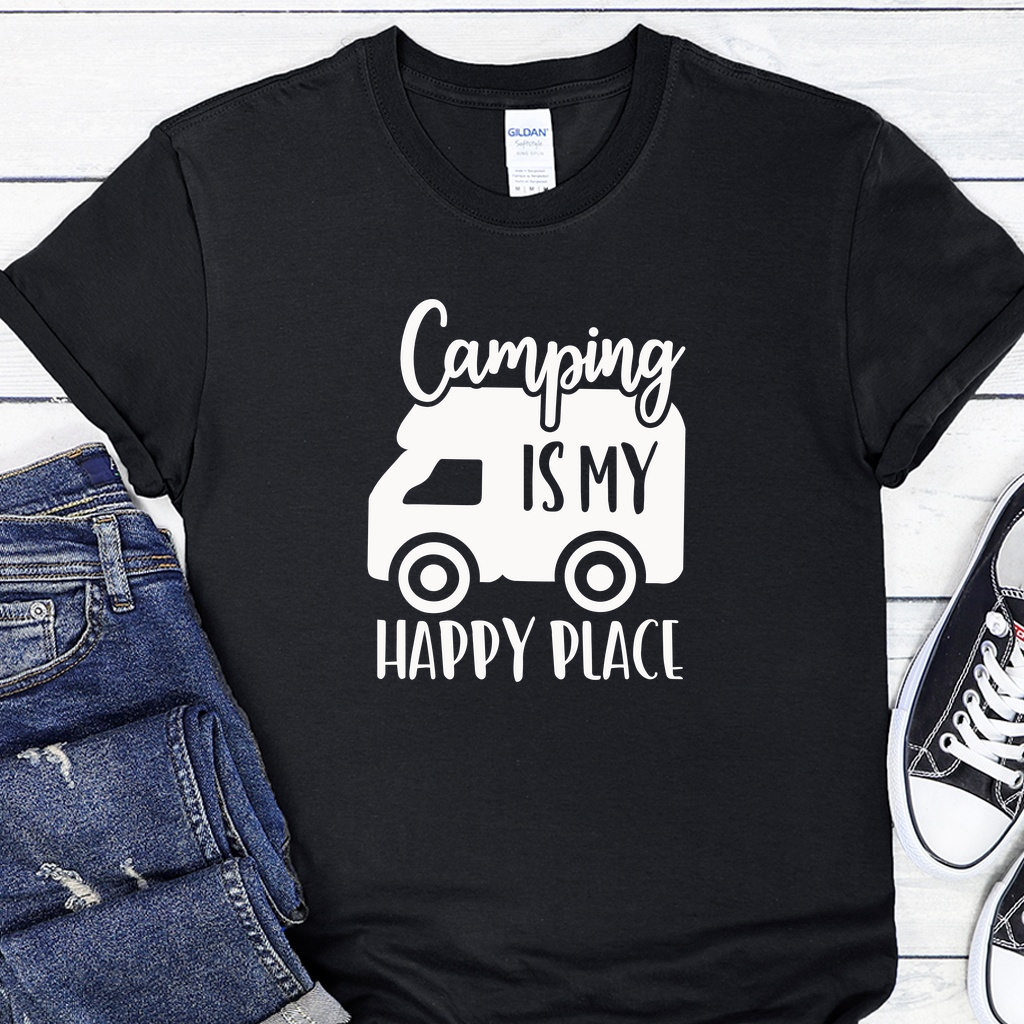 Dámské / Pánské tričko - Camping Is My Happy Place
