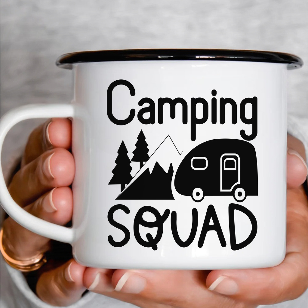 Smaltový plecháček - Camping Squad Caravan