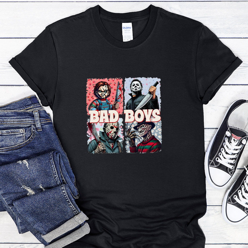 Dámské / Pánské tričko - Bad Boys (Chucky, Michael Myers, Jason, Freddy Krueger)