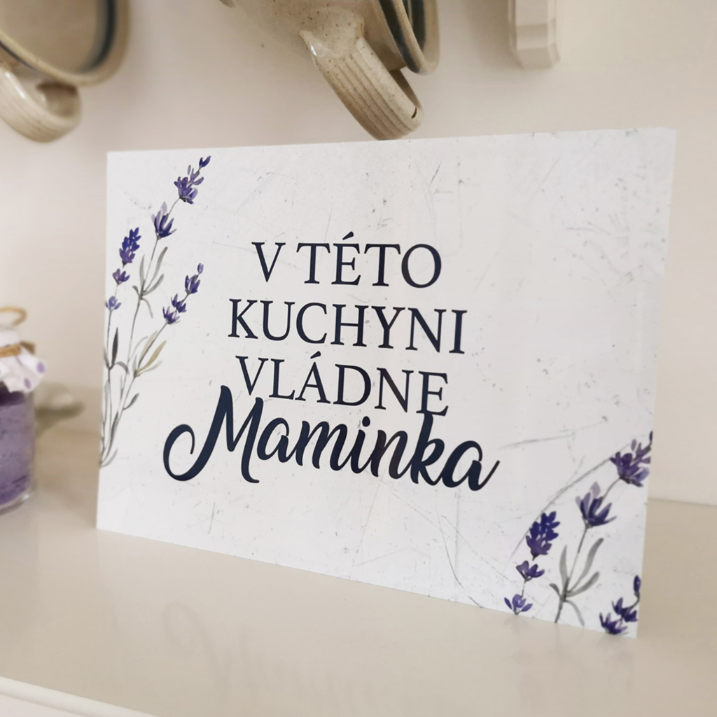 Plechová destička - V této kuchyni vládne maminka