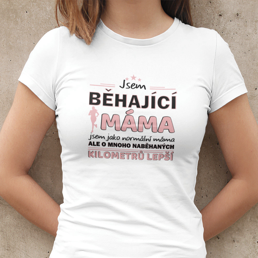 Dámské tričko Běhající máma