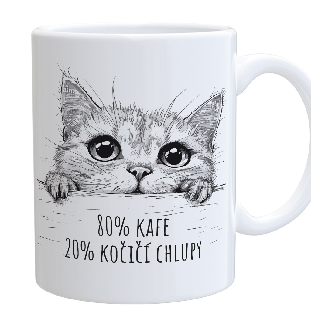 Hrneček 80% kafe, 20% kočičí chlupy