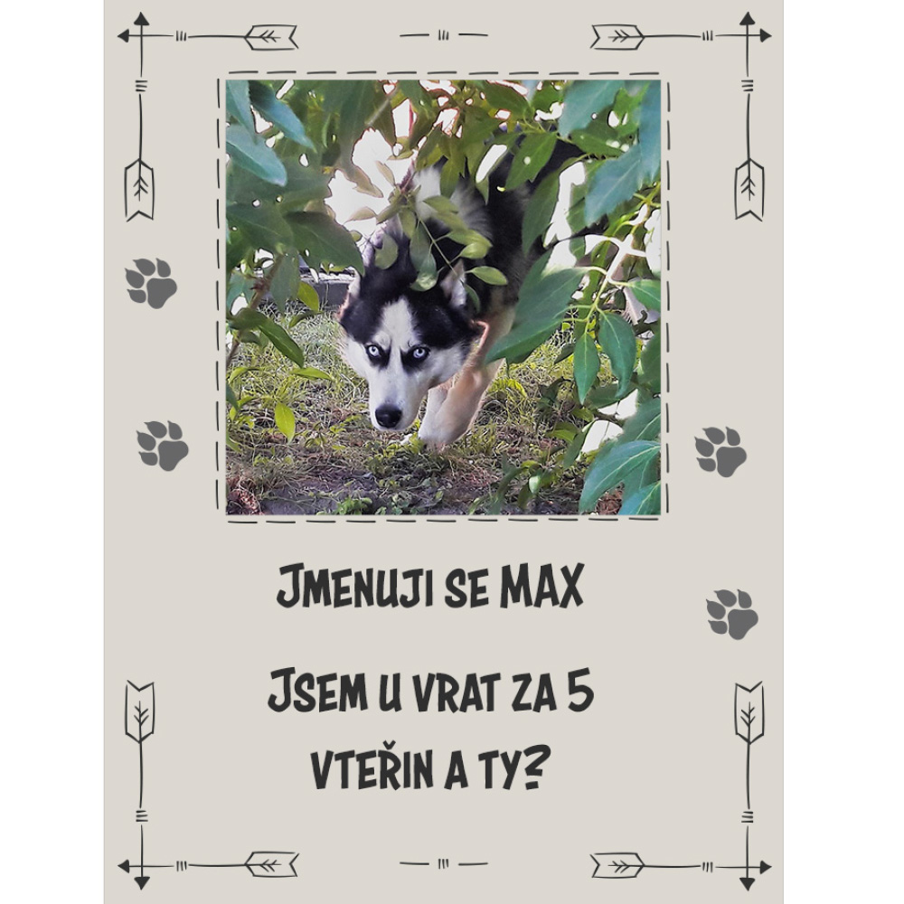 Plechová destička - Jsem u vrat za 5 vteřin