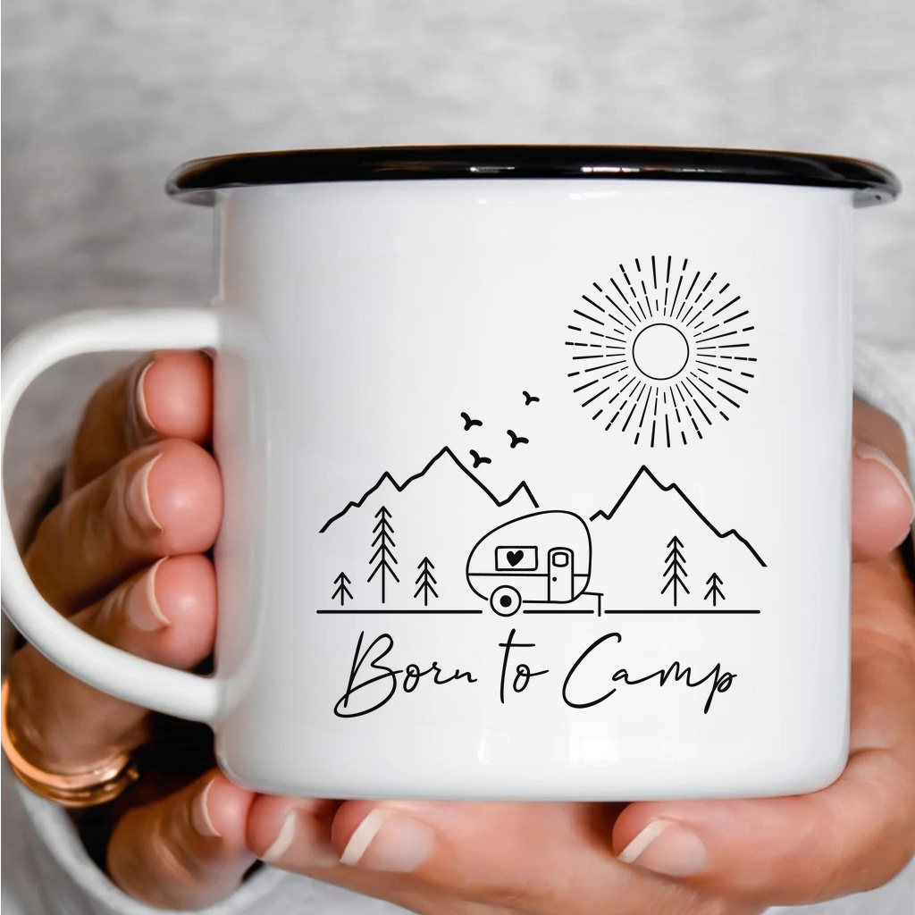 Smaltový plecháček - Born to Camp