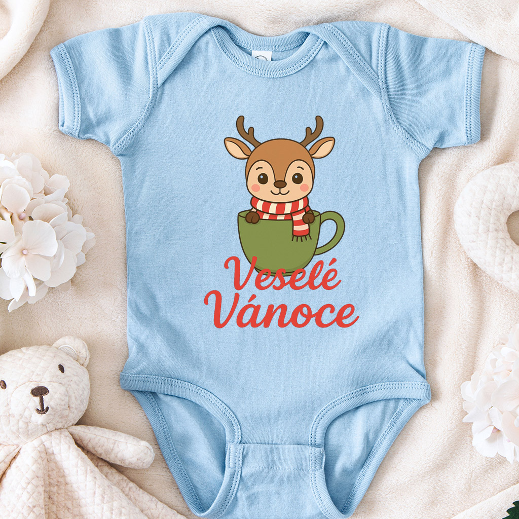 Dětské body - Veselé Vánoce se sobíkem (chlapeček)