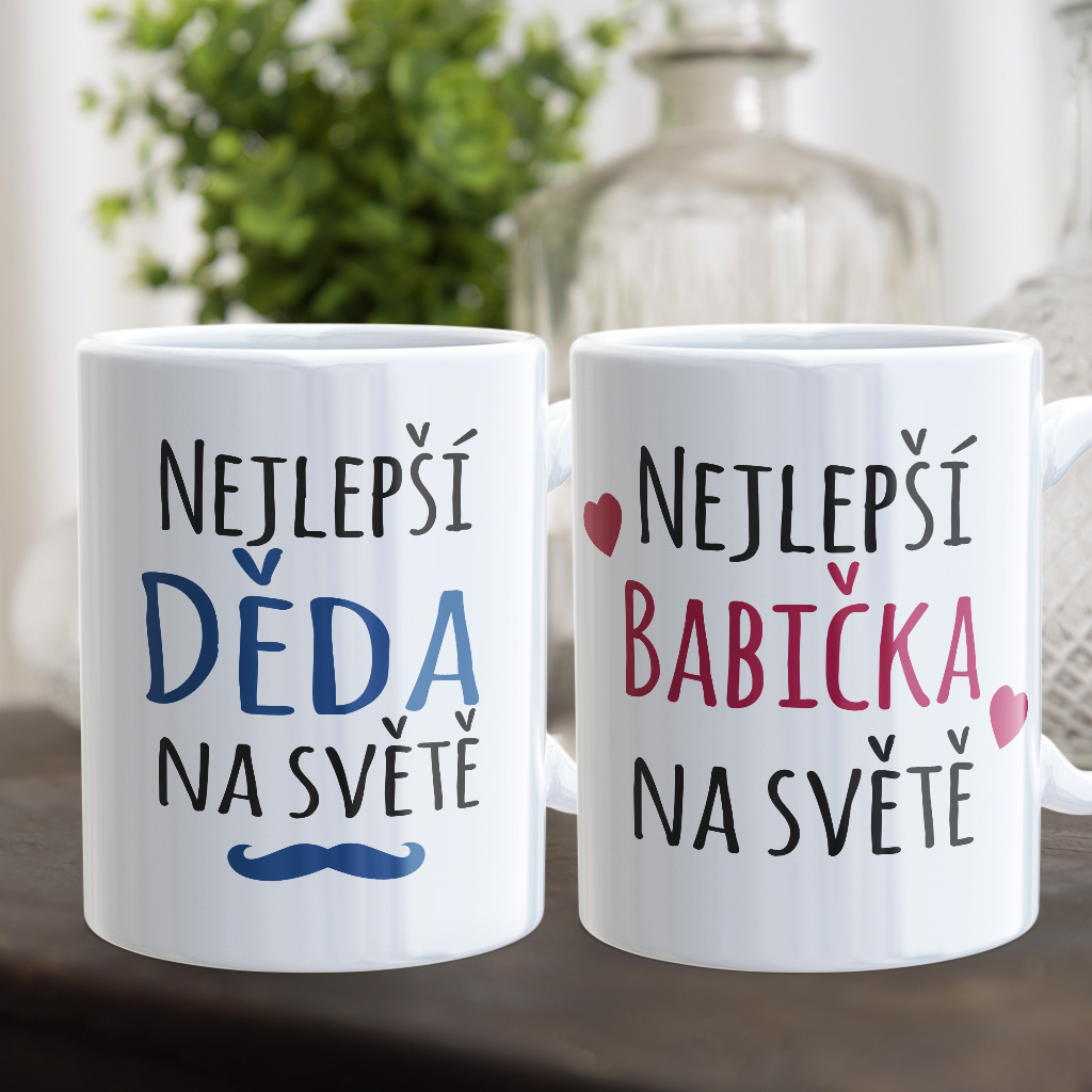 Sada dvou hrnečků Nejlepší prarodiče na světě pure