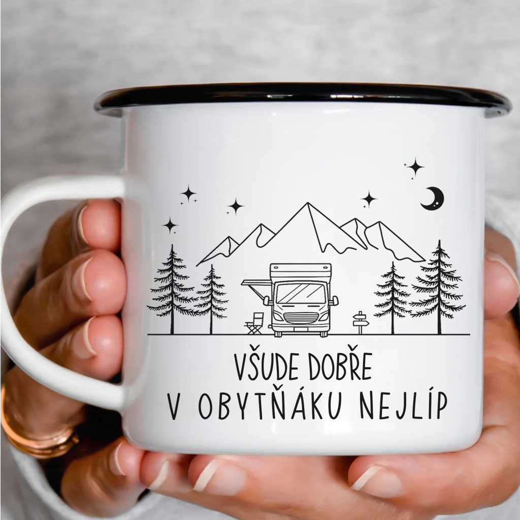 Smaltový plecháček - Všude dobře, v obytnáku nejlíp