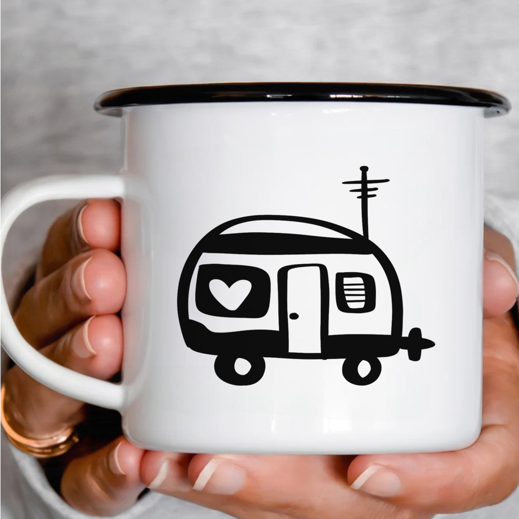 Smaltový plecháček - Camping Car