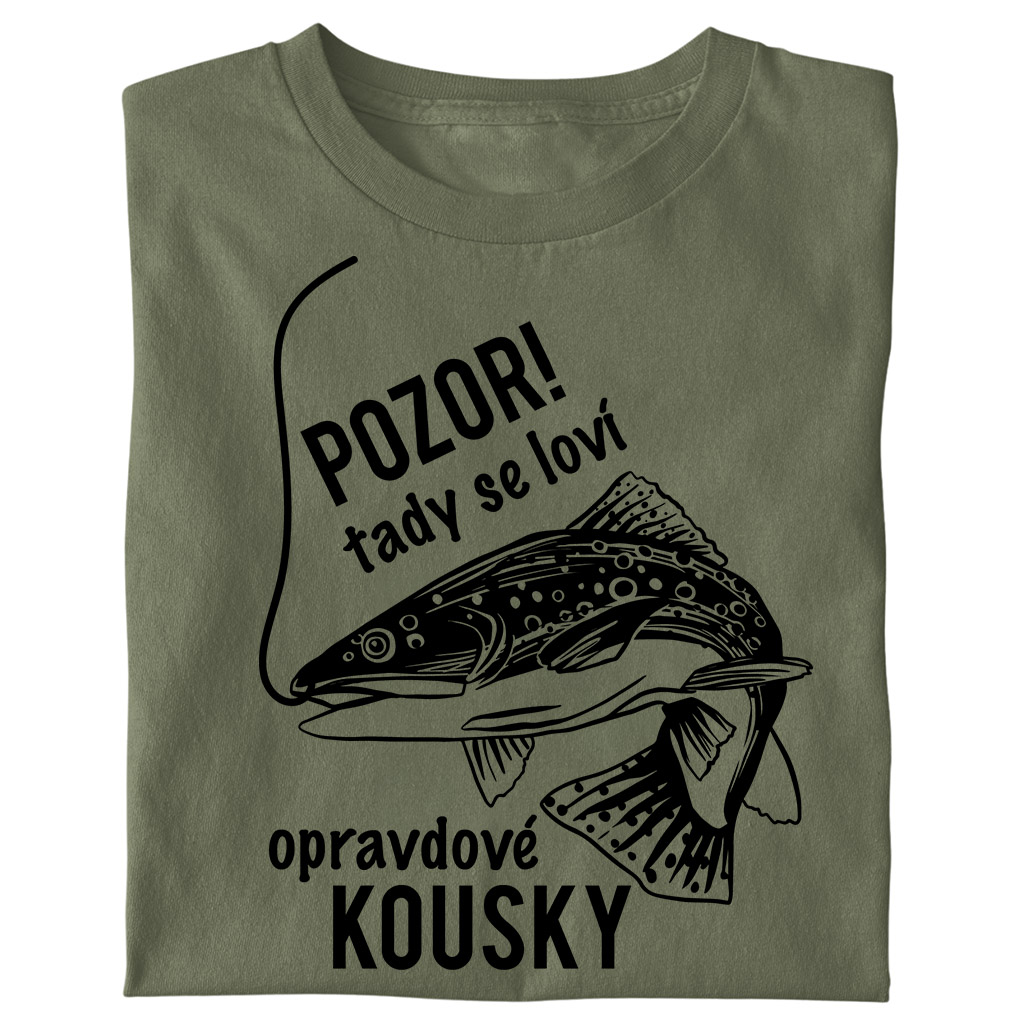 Dětské tričko - Tady se loví opravdové kousky