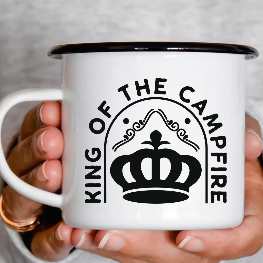 Smaltový plecháček - King of the Campfire