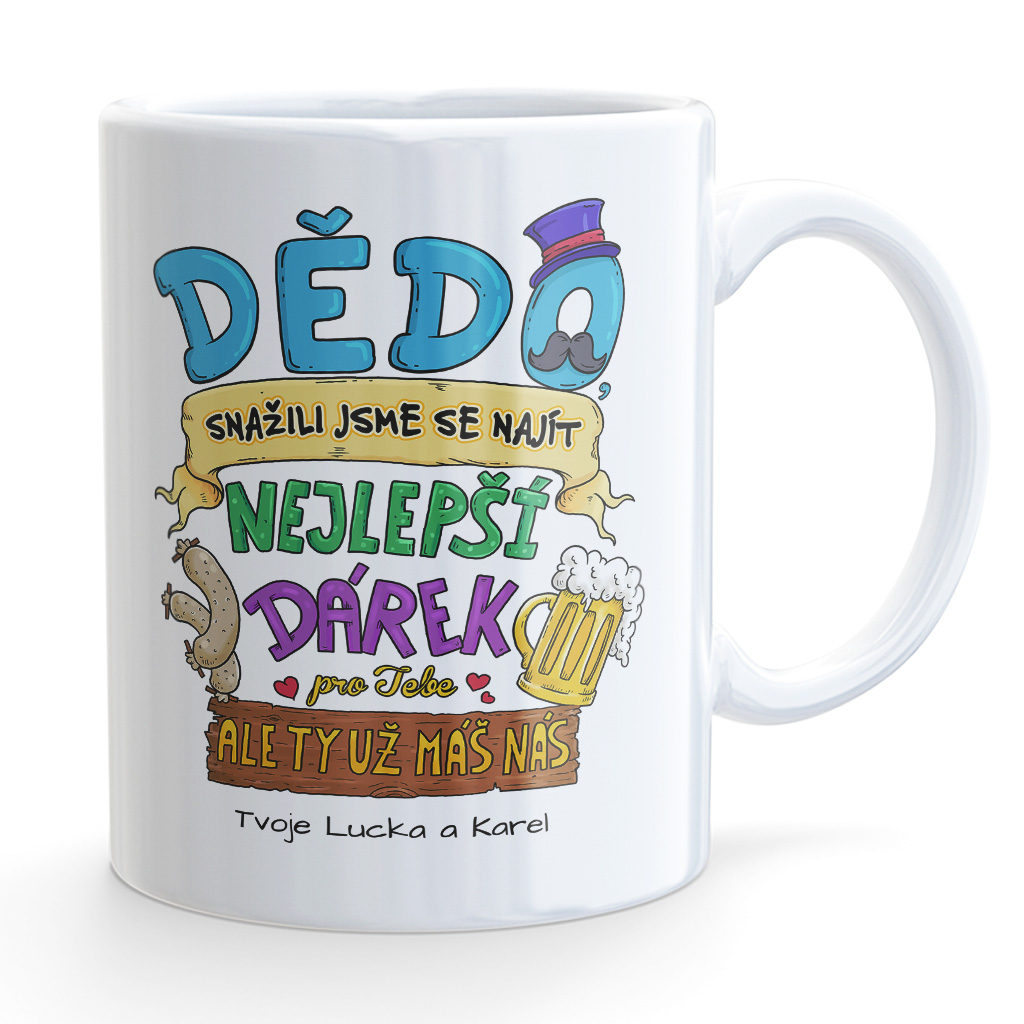 Hrneček Dědo, snažili jsme se ti najít dárek! (množné číslo)