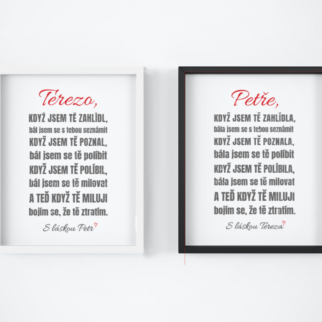 Obraz jak jsem ti propadl/a (vlastní jména)