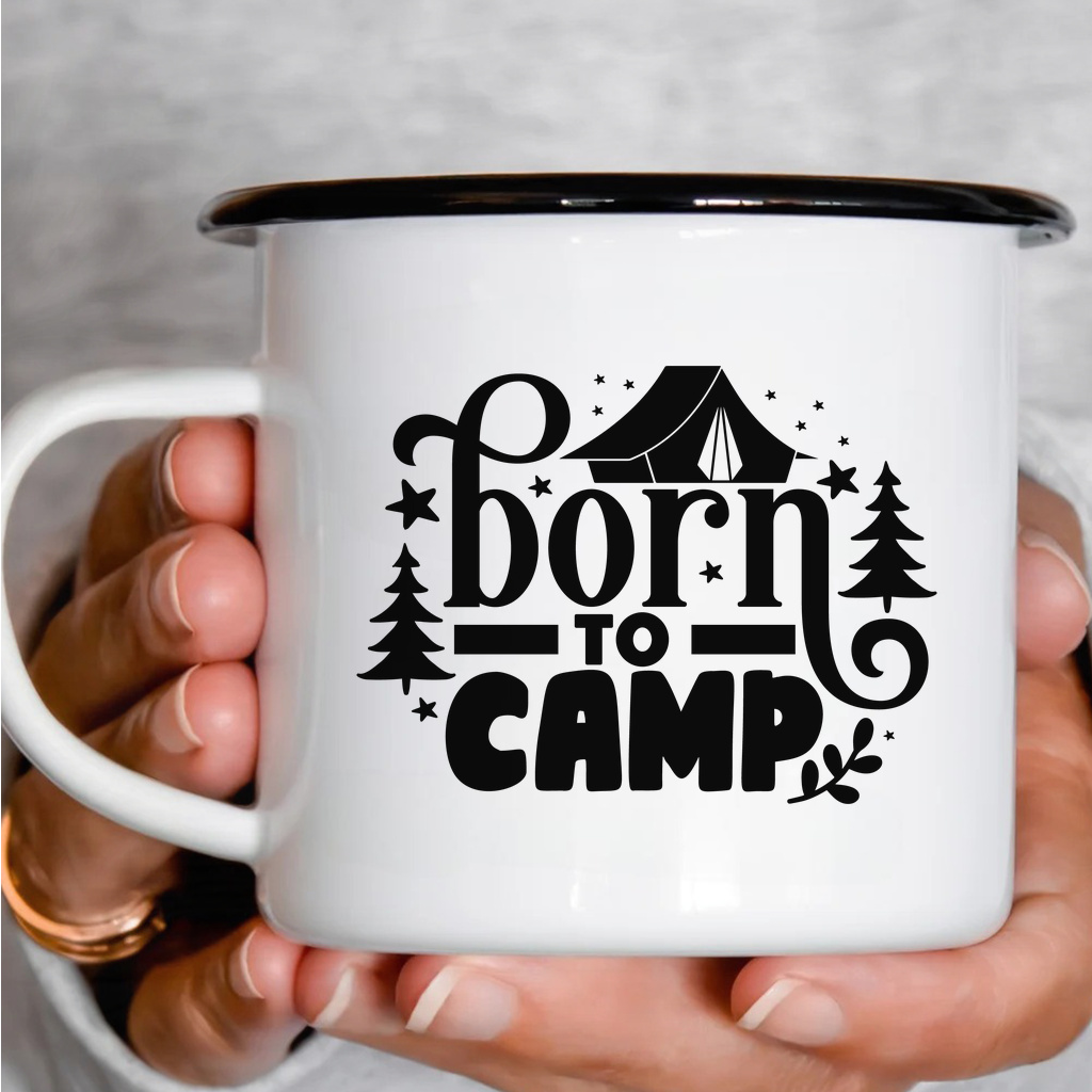 Smaltový plecháček - Born to Camp
