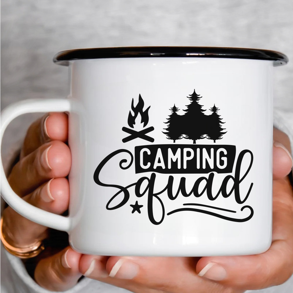 Smaltový plecháček - Camping Squad