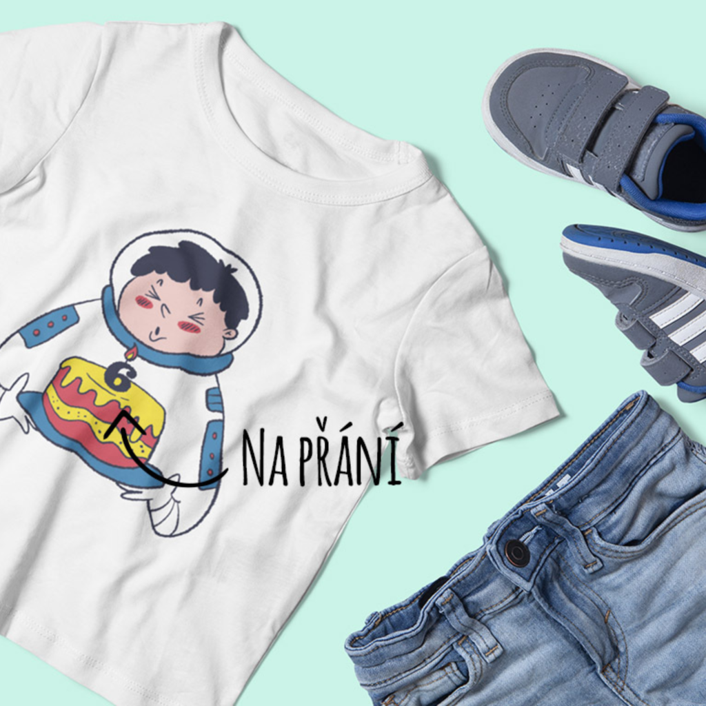 Narozeninové dětské tričko Astronaut