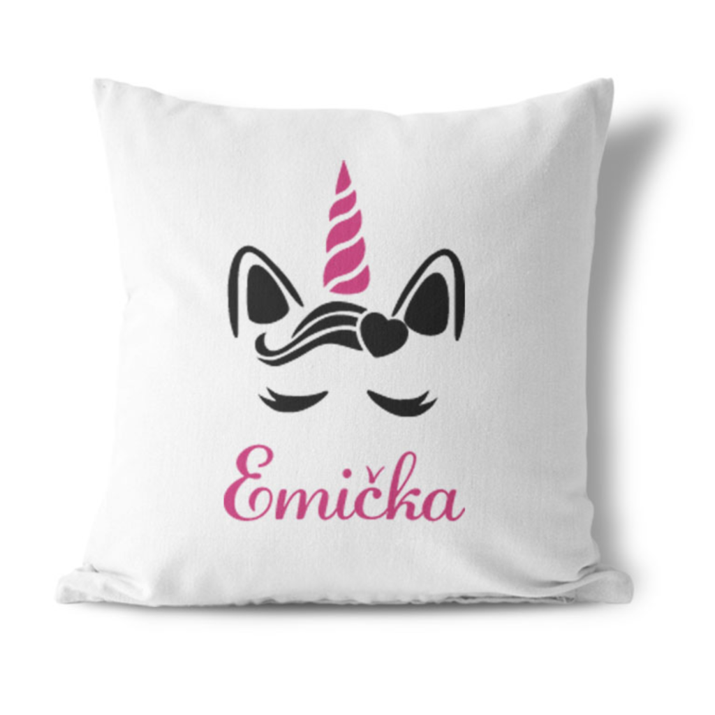 Sada polštářků Unicorns family (jméno na přání)