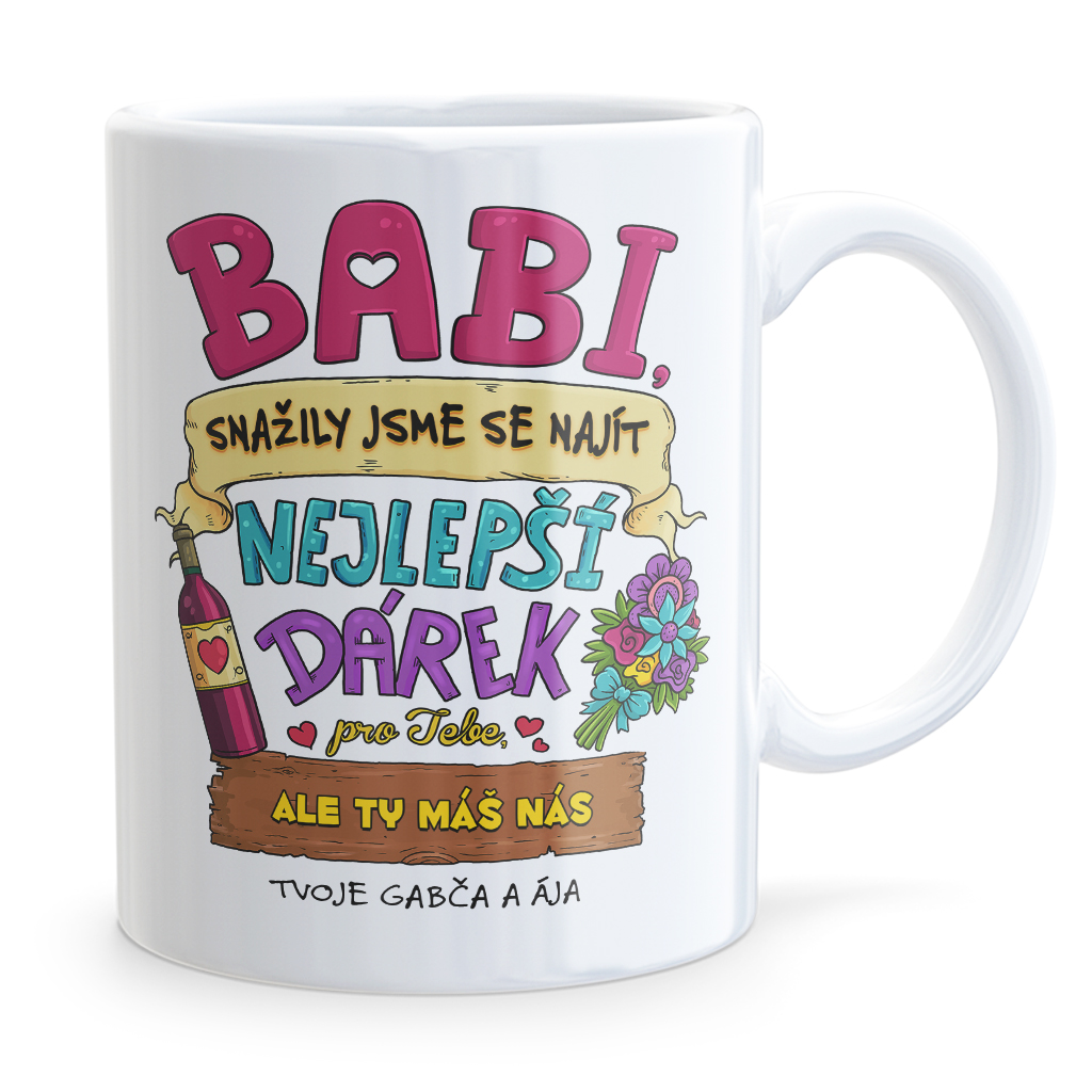 Hrneček Babi, snažily jsme se najít dárek! (holky)