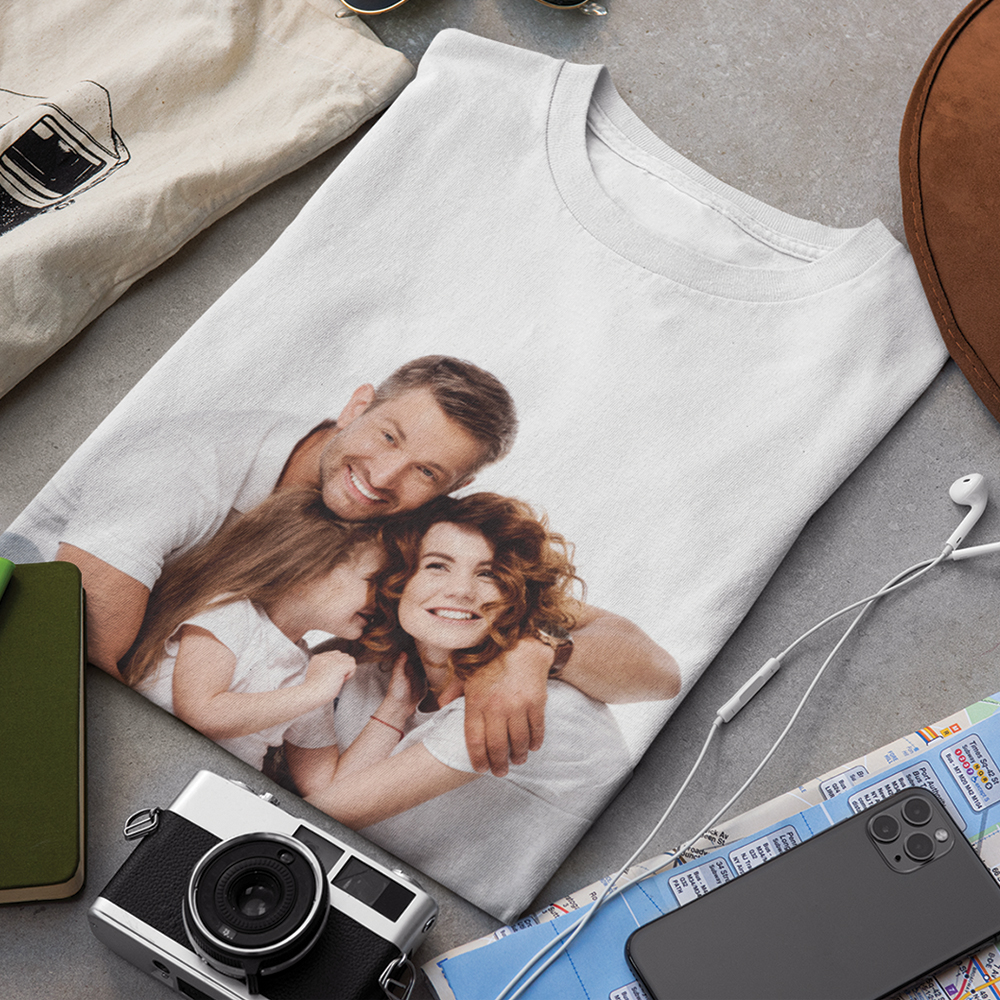 Bílé tričko s vlastní fotografií