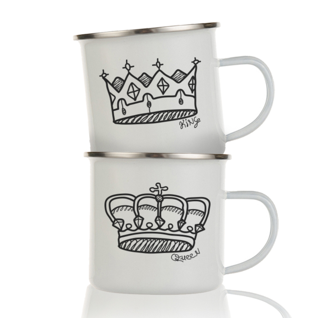 Párové plecháčky Sketch Crown (cena za oba)