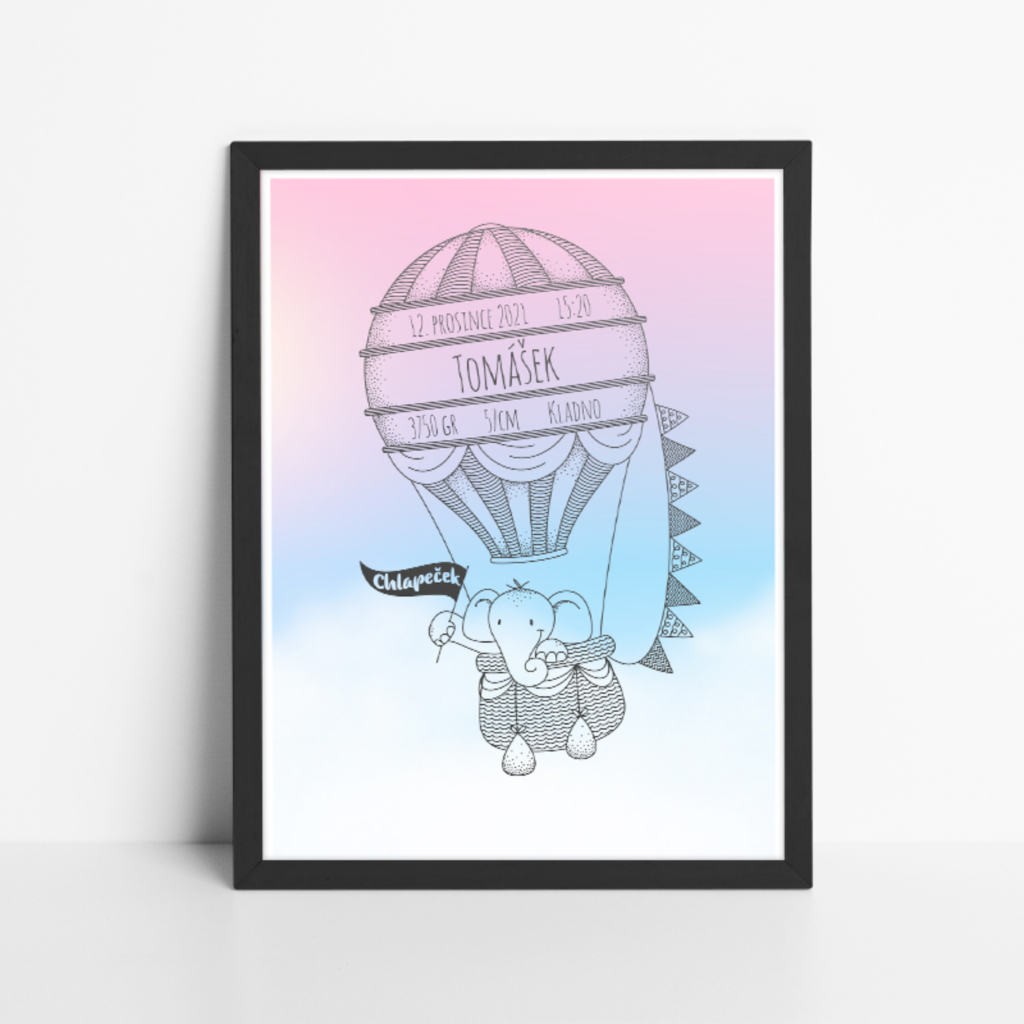 Obraz k narození miminka - Balloon