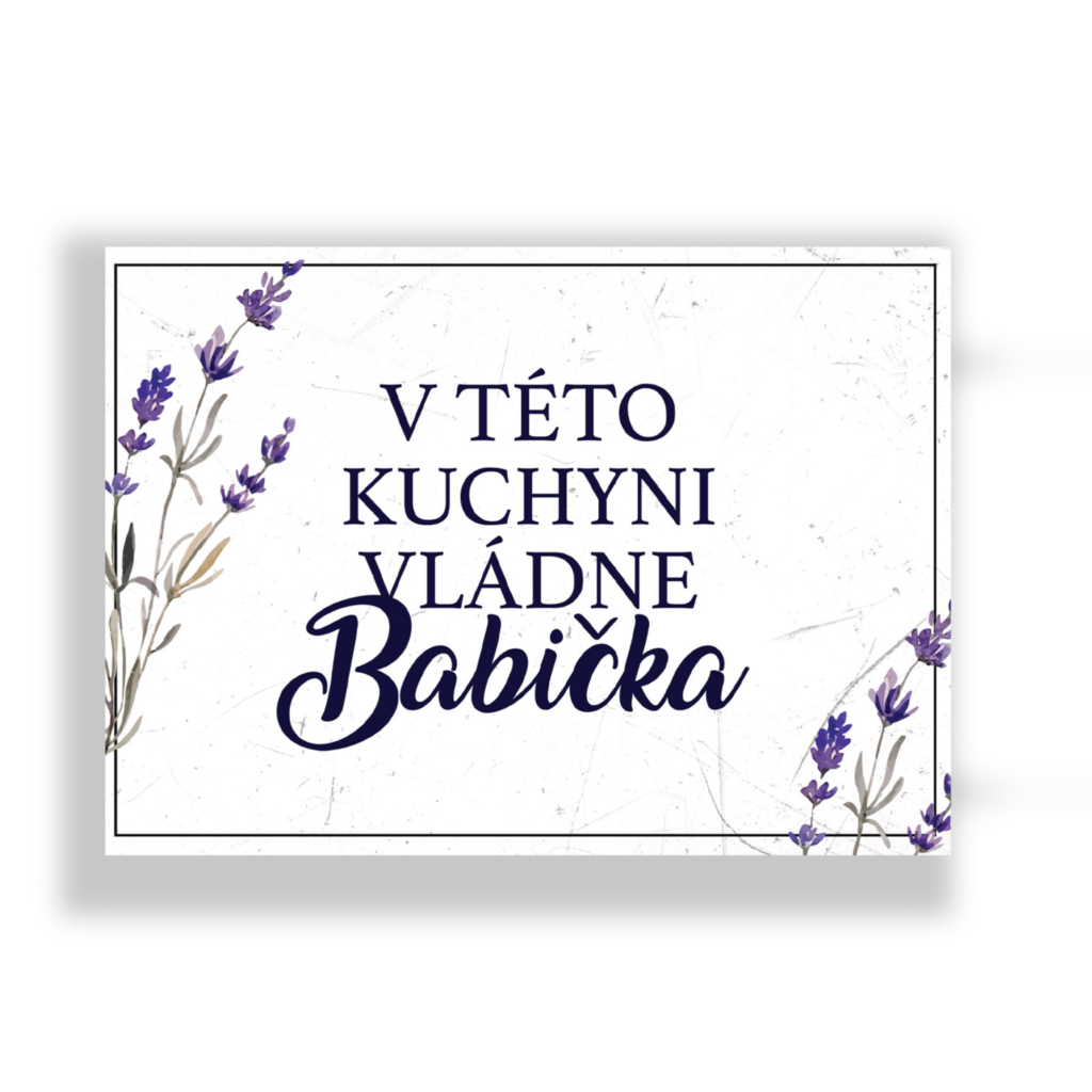 Plechová destička - V této kuchyni vládne babička