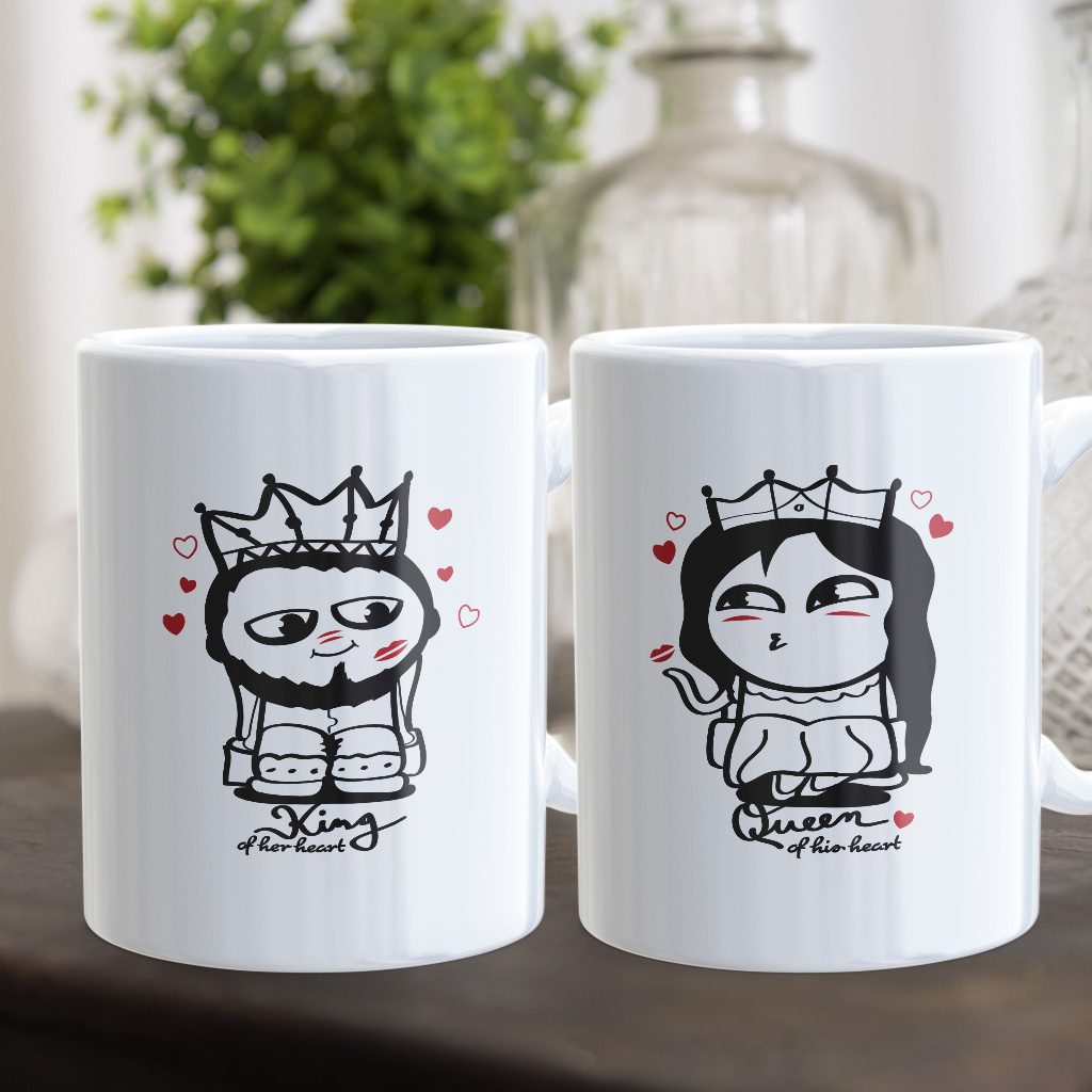 Párové hrnečky Cute Buddies - King & Queen (cena za oba)