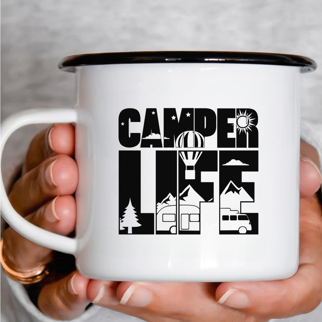 Smaltový plecháček - Camper Life