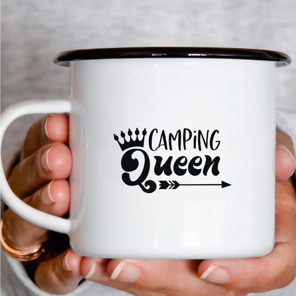 Smaltový plecháček - Camping Queen