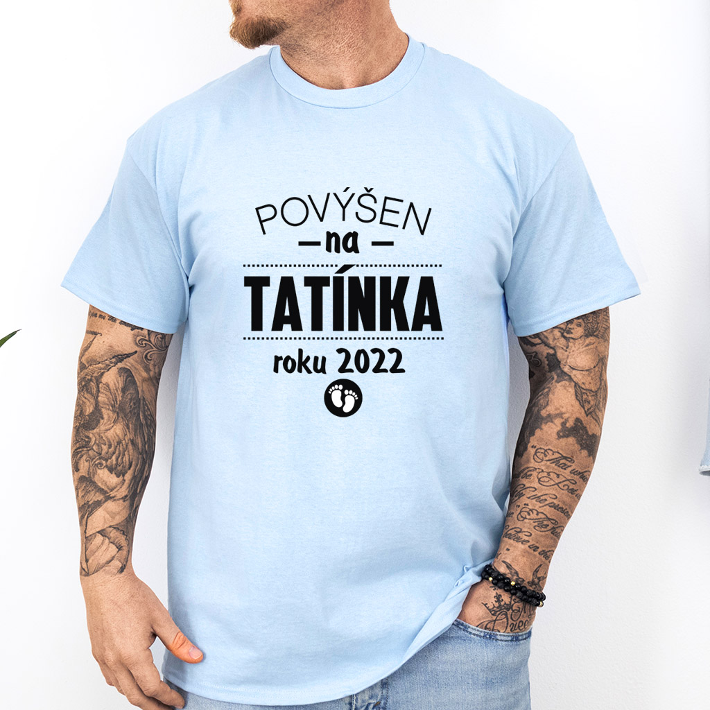 Pánské tričko Povýšen na tatínka (rok na přání)